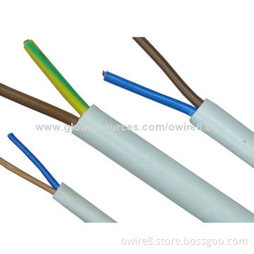 3*1.5sqmm Copper Wire/RVVP Power Cables, Flat or Round Shape Available